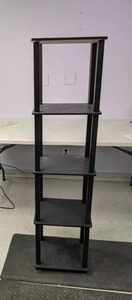 lot 186 image: Black Multi-Level Shelf