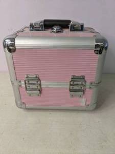 lot 187 image: Caboodles Makeup Train Case Travel Organizer
