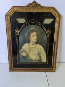 lot 233 image: Portrait in Ornate Antique Frame