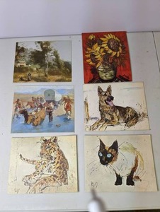 lot 250 image: (6) Unframed Art Prints
