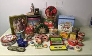 lot 272 image: Huge Lot of Cookie, Candy and Commemorative Tins