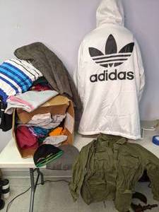 lot 287 image: Adidas Jacket & Misc. Clothing