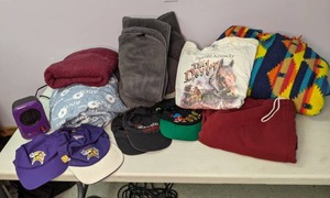 lot 341 image: Comfy Cozy Clothes & Blankets