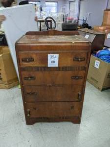 lot 354 image: Vintage Art Deco Waterfall Dresser