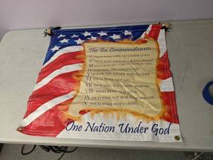 lot 355 image: Ten Commandments Outdoor Decor
