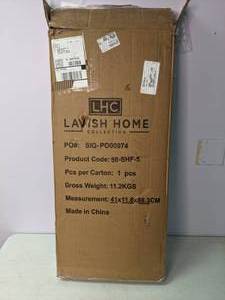 lot 320 image: Lavish Home 4 Shelf Ladder Bookshelf, White Unassembled