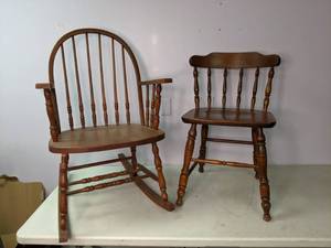 lot 331 image: Rocking Chair & Captains Chair