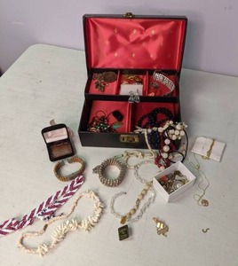 lot 300 image: Jewelry Box and Costume Jewelry