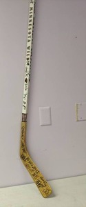 Autographed Minnesota Wild Hockey Stick Gaborik Bouchard Burns