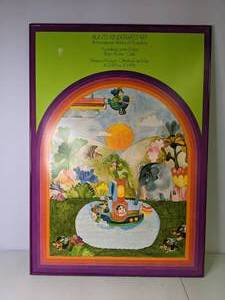 lot 177 image: Framed Vintage Art Exhibit Poster Bunte Kinderwelt 1971