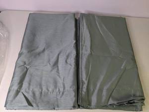 lot 155 image: Set of Sage Green Blackout Drapes
