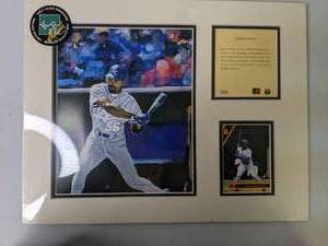 lot 903 image: (3) Limited Edition Baseball & Football Matted Art Prints and Trading Cards