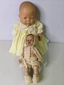 lot 145 image: (2) Vintage Dolls Berjusa and Unmarked