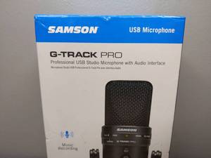 lot 5 image: Brand New Samson G-Track Pro Professional USB Microphone with Audio Interface