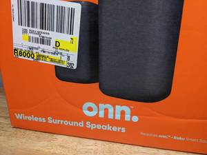 lot 6 image: Brand New onn Roku Blast Wireless Surround Sound Speakers
